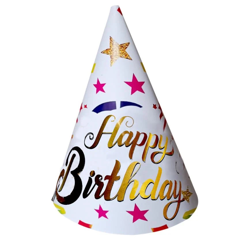 Konfeti Happy Birthday Külah Şapka 8'li