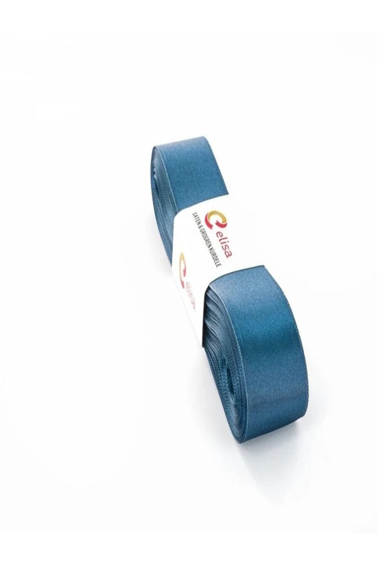 Kurdela Saten Petrol Mavi 4 Cm 10 Metre Kurdele