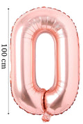 Folyo Balon O Harfi Helyum Balon 100 Cm Rose Renk