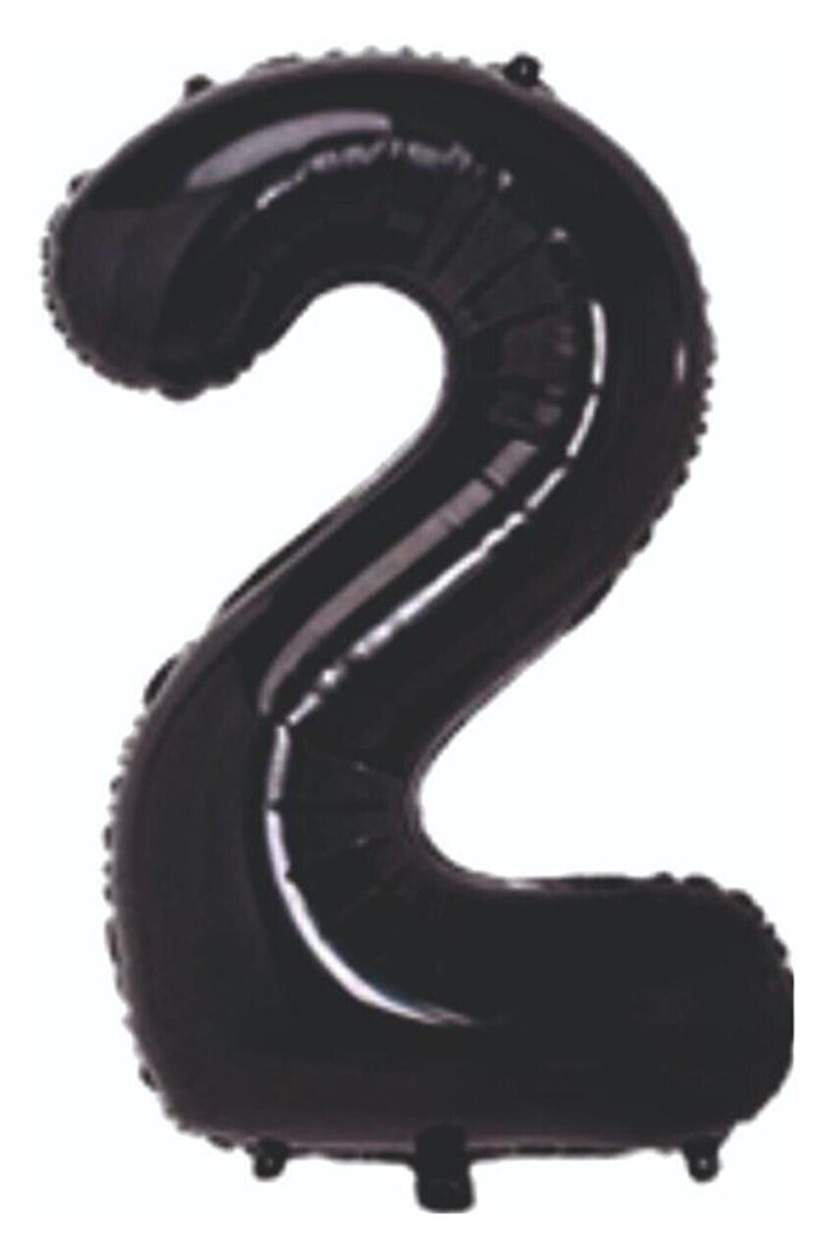 Folyo Balon 2 Rakamı Helyum Balon 100 Cm Siyah Renk
