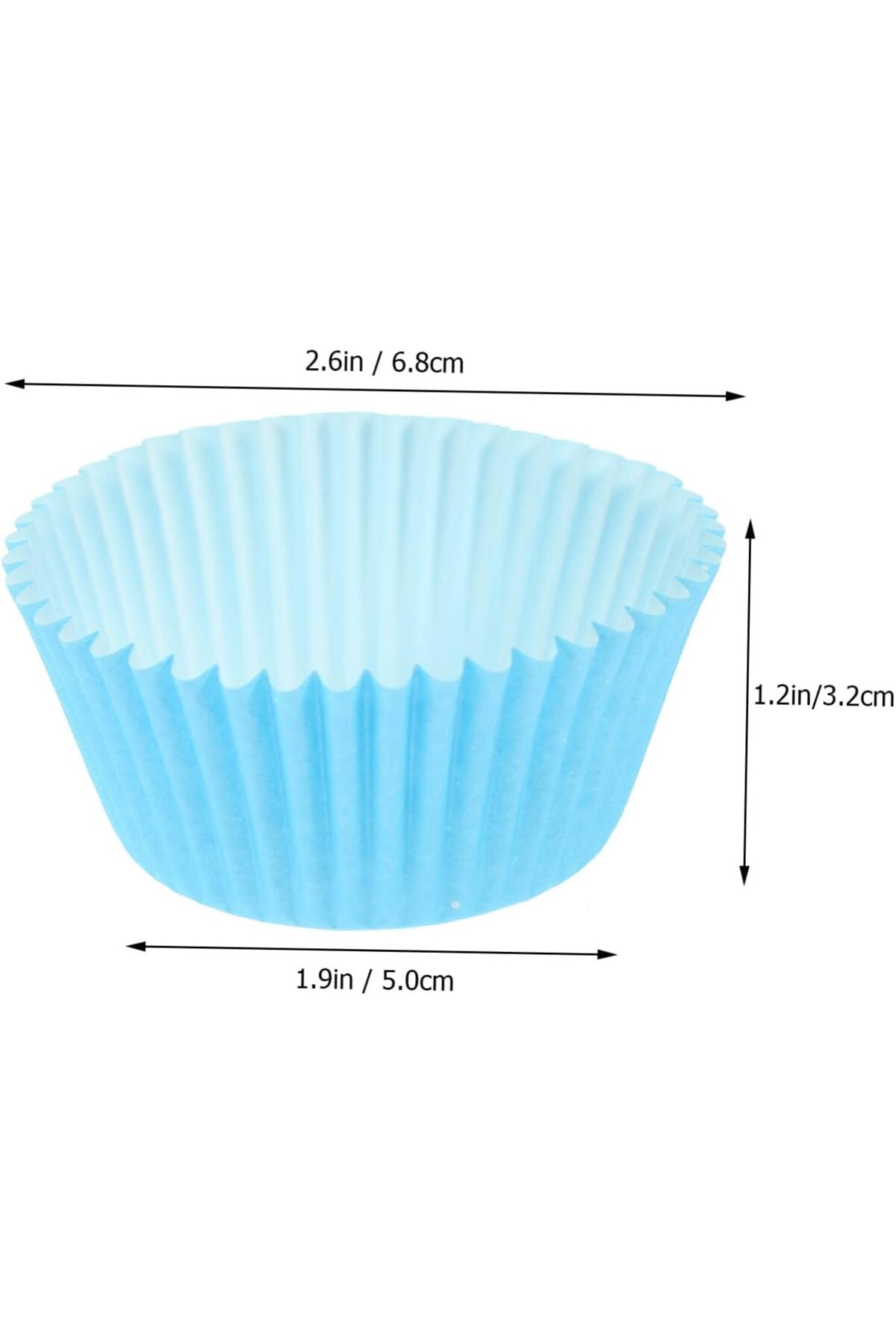 Tinky Winky Muffin Cupcake Kek Kalıbı Kapsülü Özel Pet Kapsül 25 Adet Mavi Renk