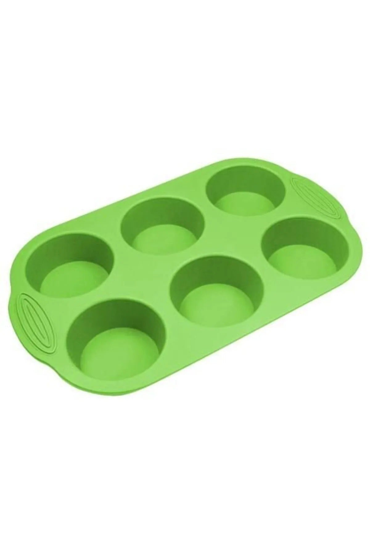 Silikon Yuvarlak Muffin Cupcake Mini Kek Sabun Kokulu Taş Mum Epoksi Kalıbı 6'lı