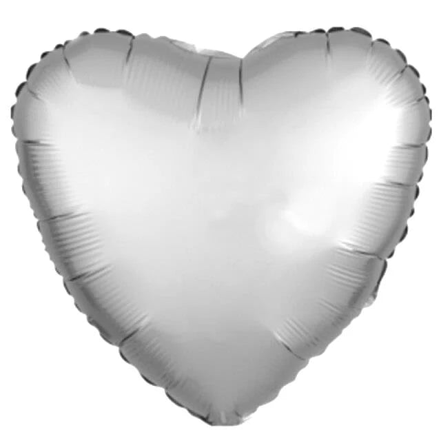 Gümüş Kalp Folyo Balon 18 inc
