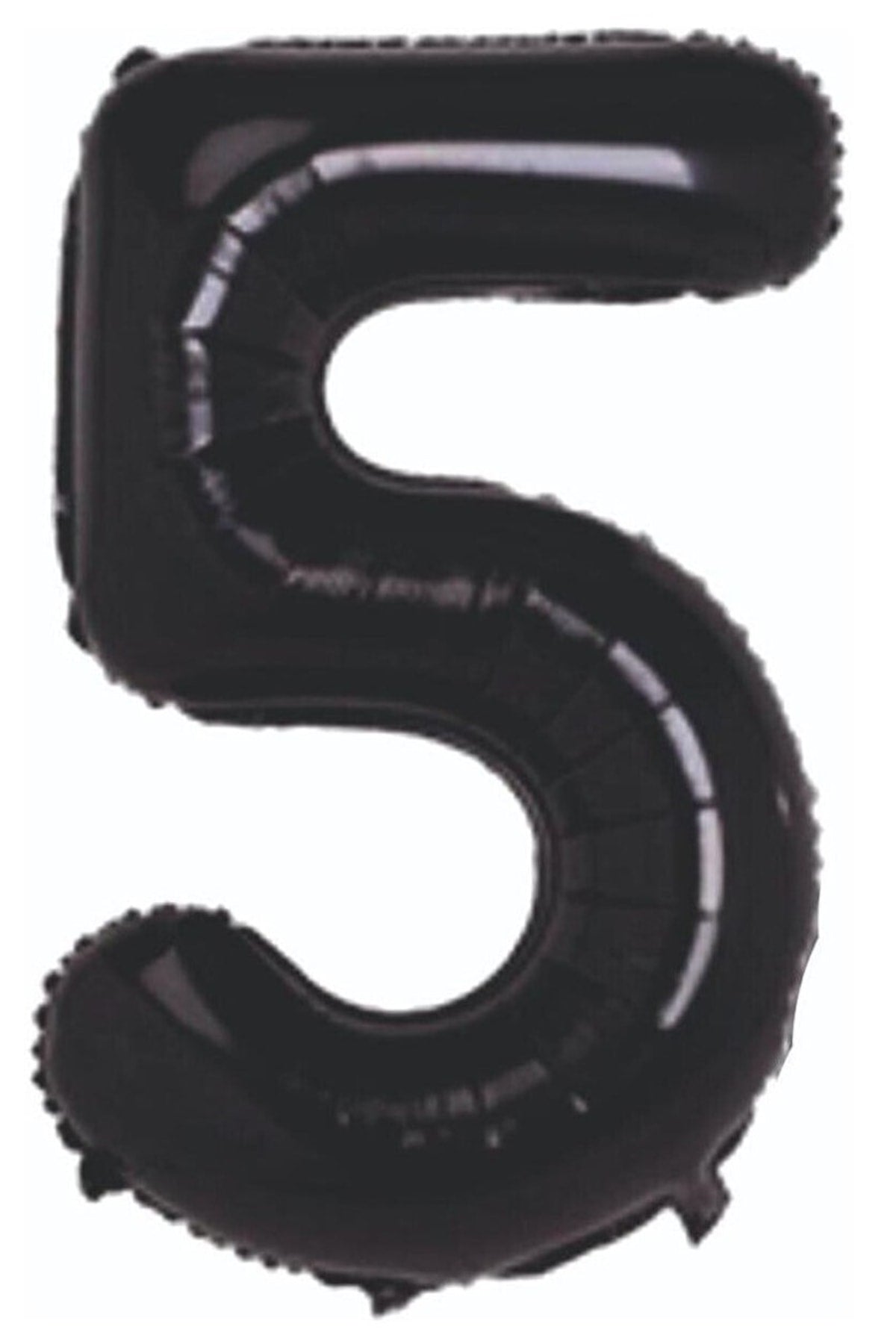 Folyo Balon 5 Rakamı Helyum Balon 100 Cm Siyah Renk