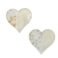 Epoksi Magnet Gold Gümüş Varaklı Kalp Model 7 CM (10 Adet)
