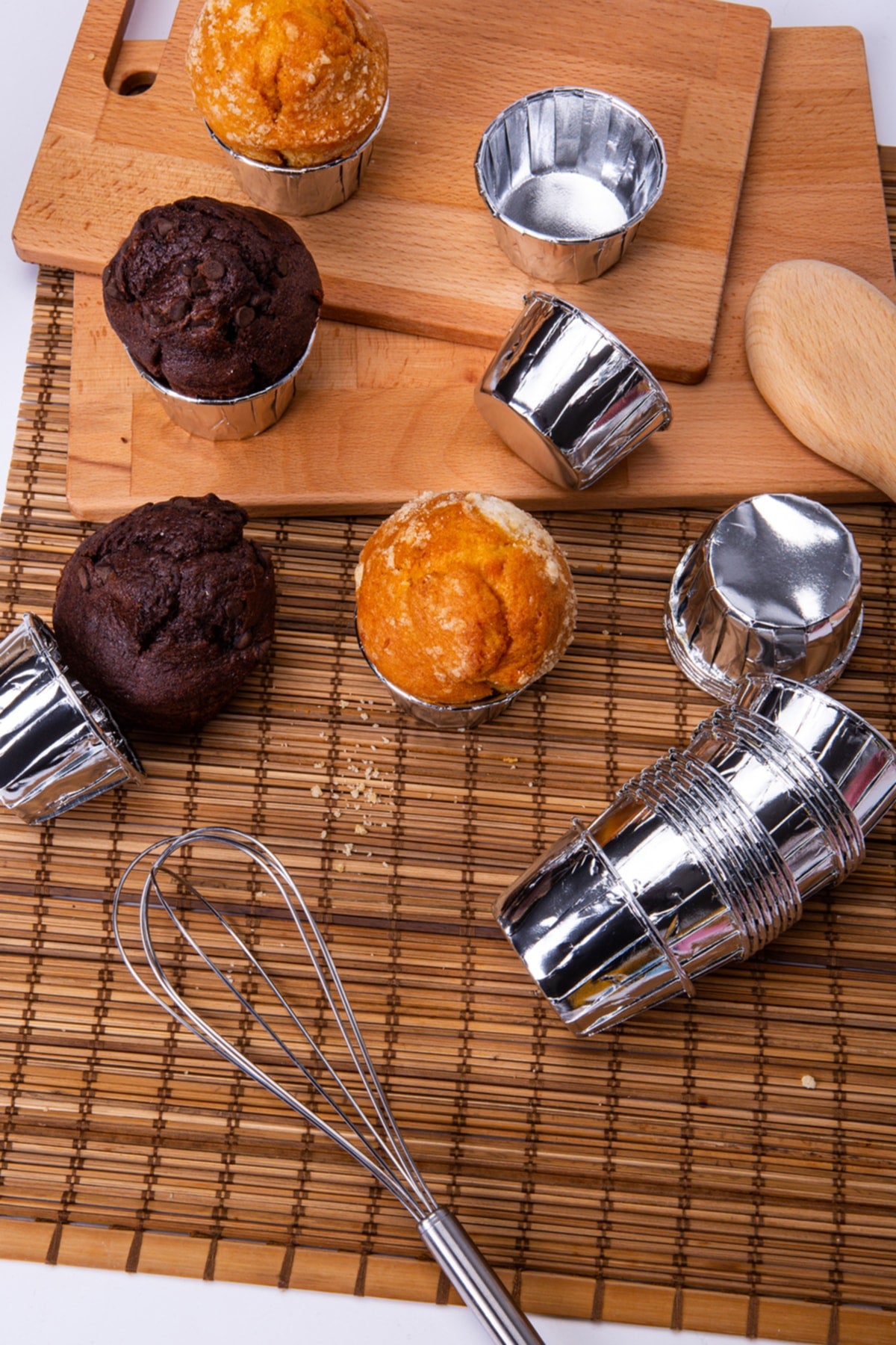 Muffin Cupcake Kalıbı İçi Gold Gümüş Renk 25 Adet