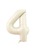 Folyo Balon 4 Rakamı Helyum Balon 76 Cm Krem Renk