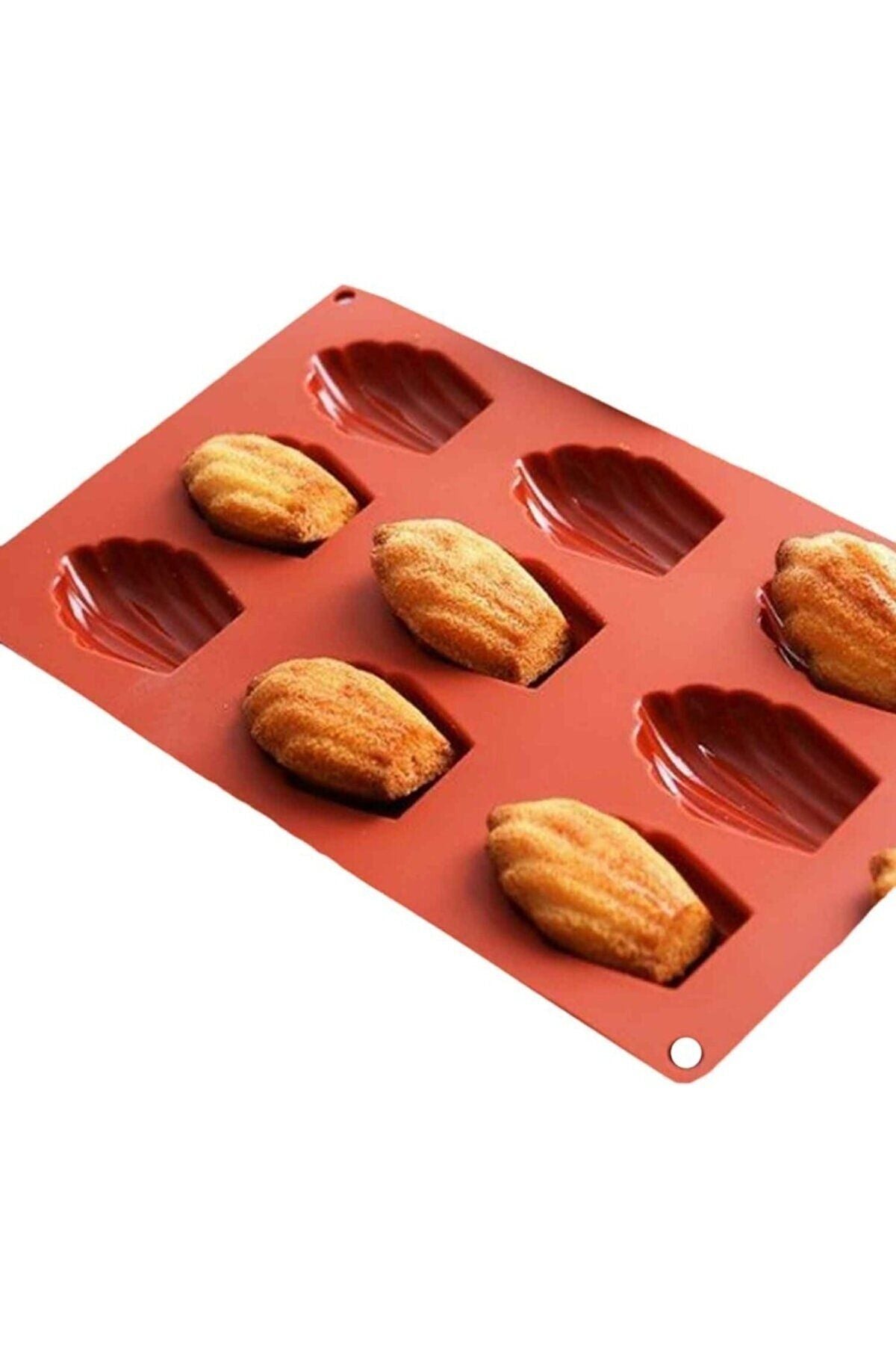 Silikon Madlen Desenli Kurabiye Çikolata Kalıbı