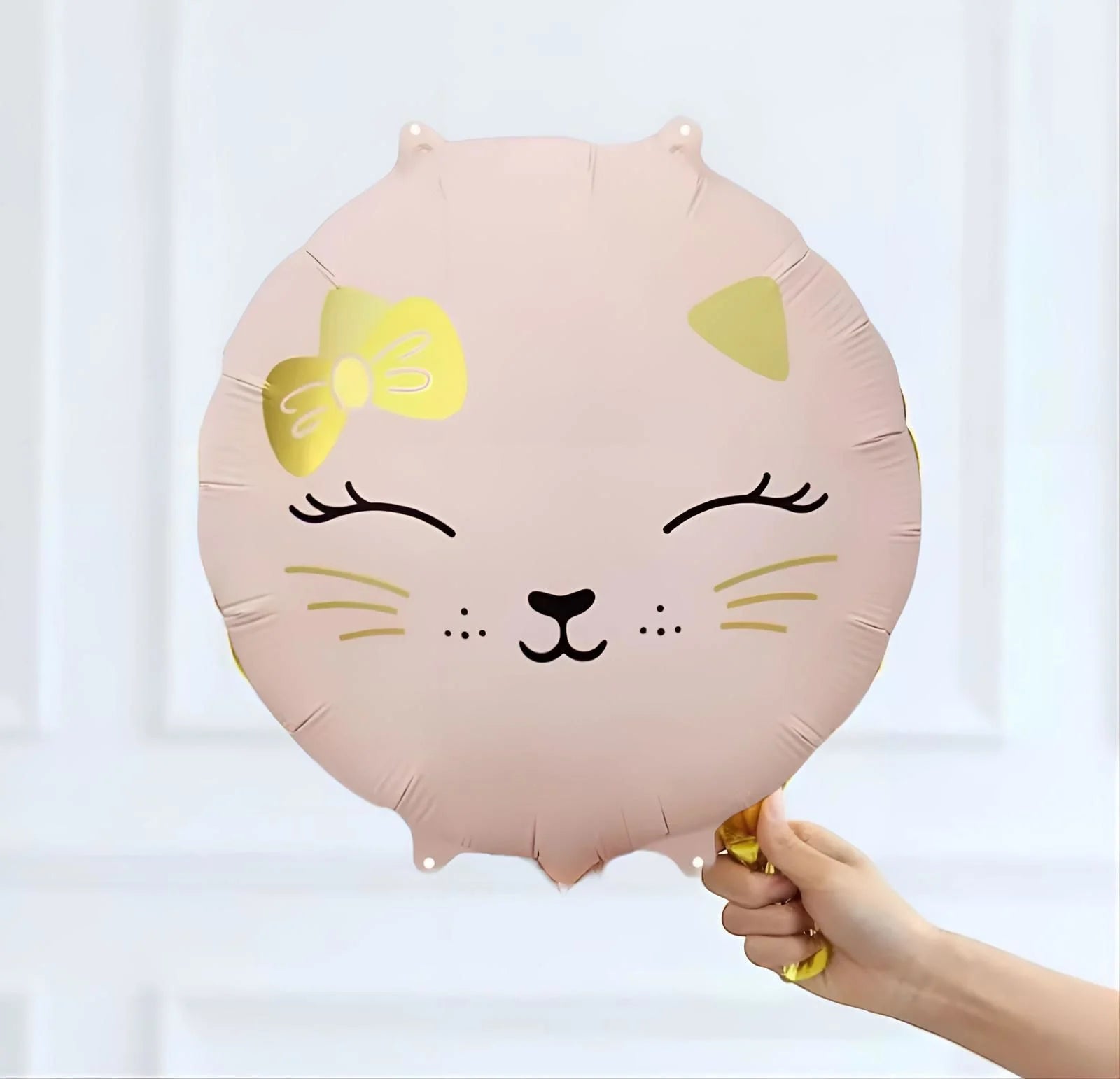 Kedi Temalı Folyo Balon Pembe Renk