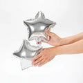 Gümüş Yıldız Folyo Balon 5 Adet 10 inç