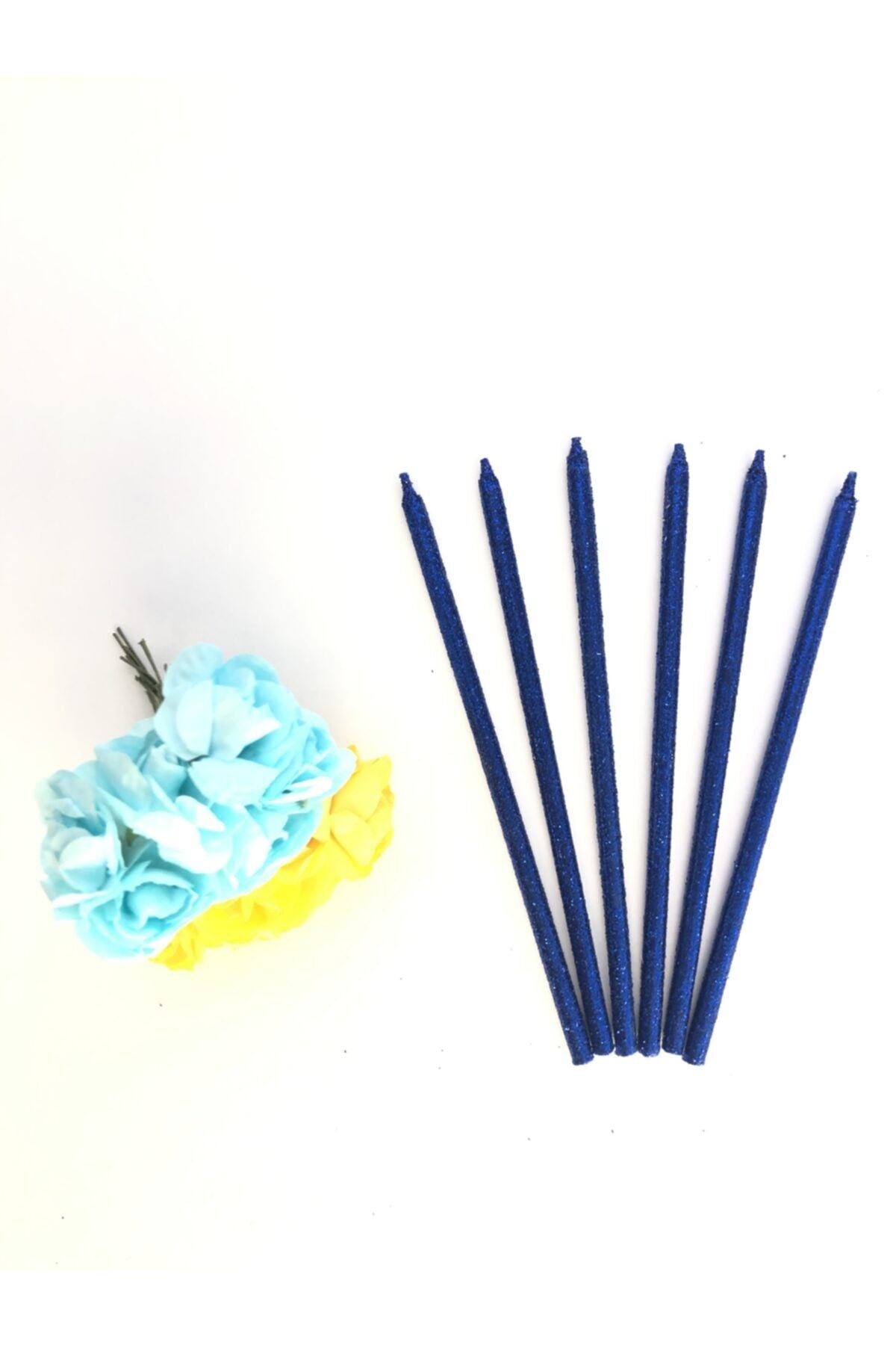Lacivert Renkli 14 Cm Simli Mum