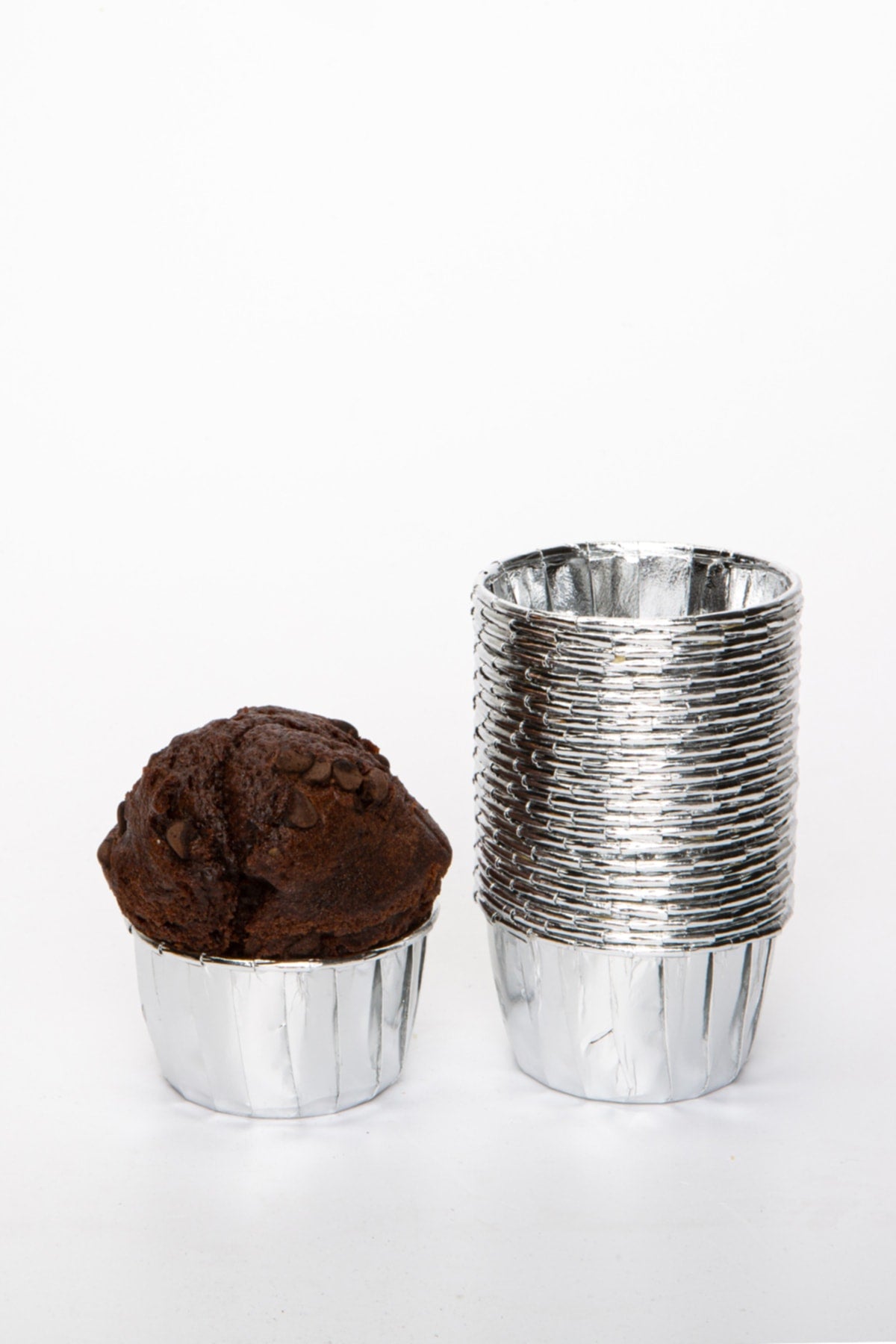 Muffin Cupcake Kalıbı İçi Gold Gümüş Renk 25 Adet