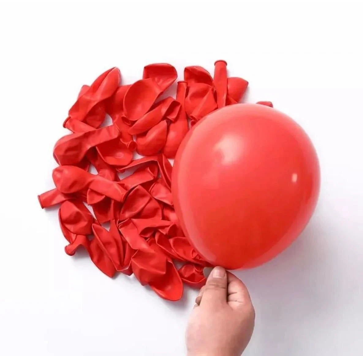 Kırmızı Pastel Balon 100 Adet 5 İnç