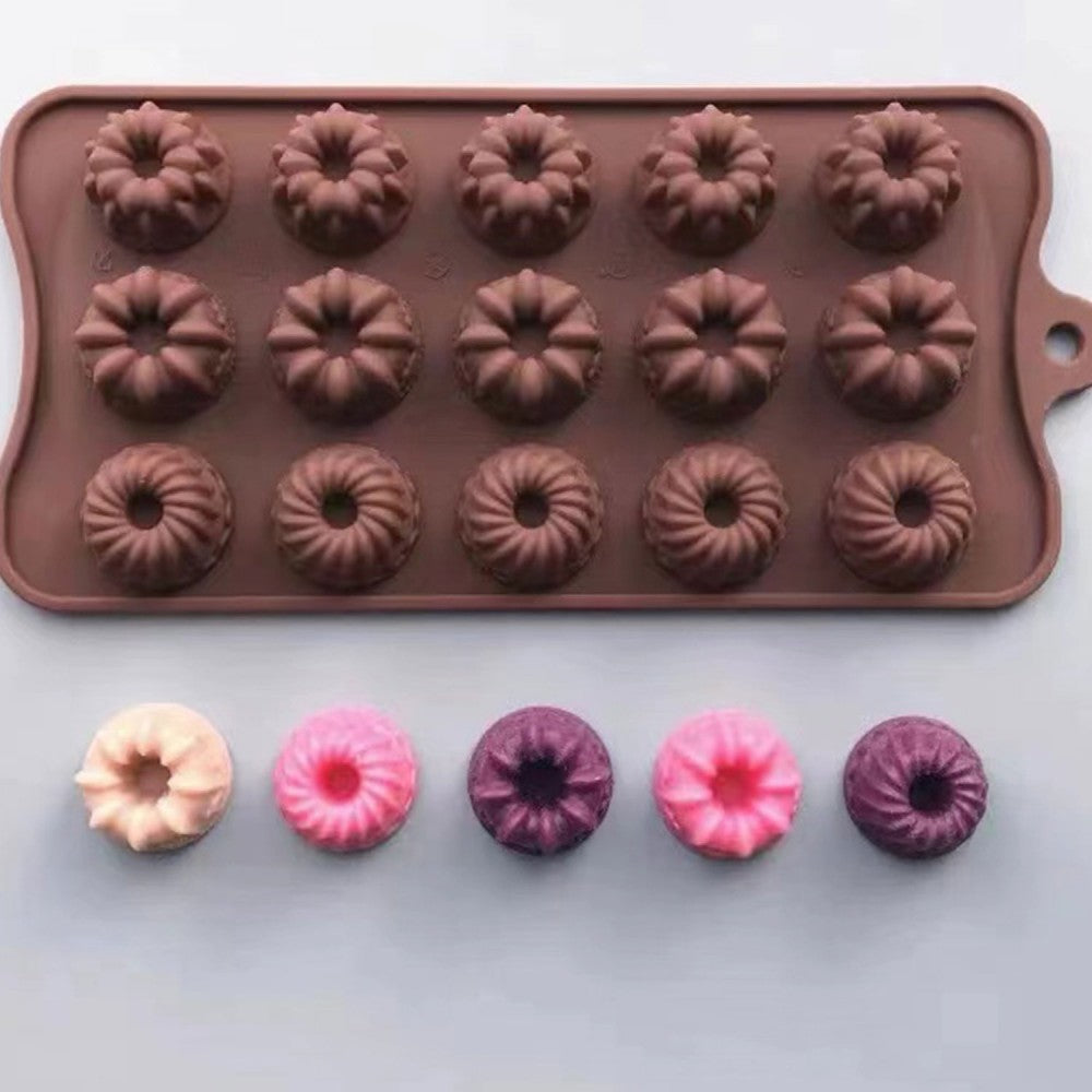 Silikon Kek Kalıp Minik Donut Kalıbı Şeker Hamuru Jelibon Silikon Kalıbı