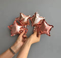 Rosegold Yıldız Folyo Balon 5 Adet 5 inç