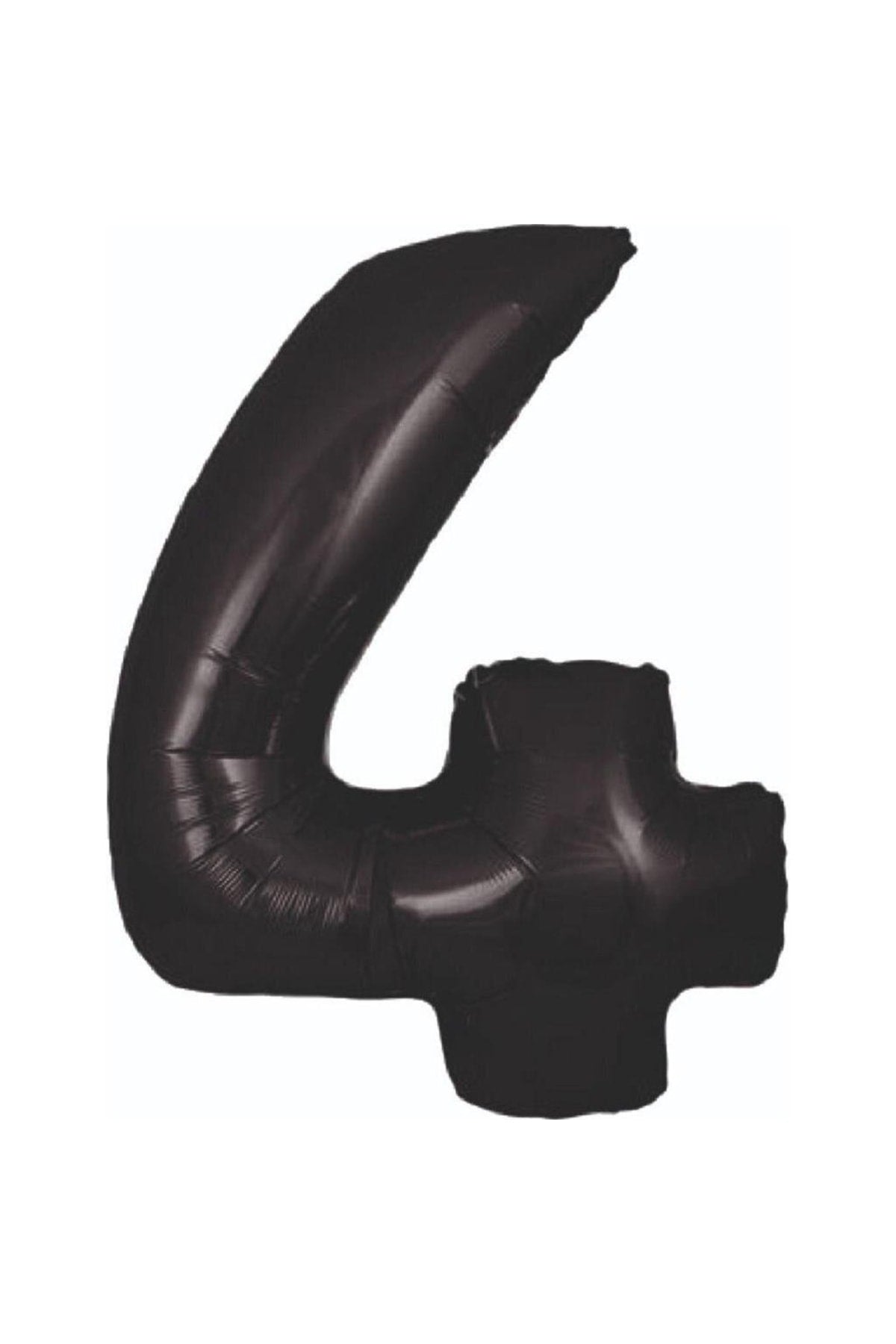 Folyo Balon 4 Rakamı Helyum Balon 76 Cm Siyah Renk