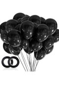 Siyah Metalik Balon 12 Adet