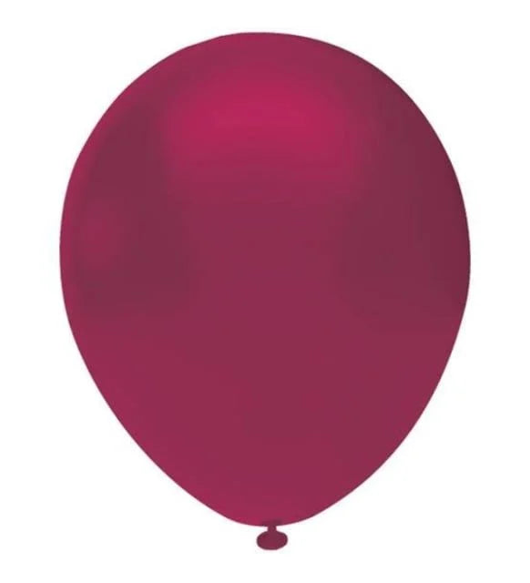 Pastel Balon Bordo Renk 12 Adet