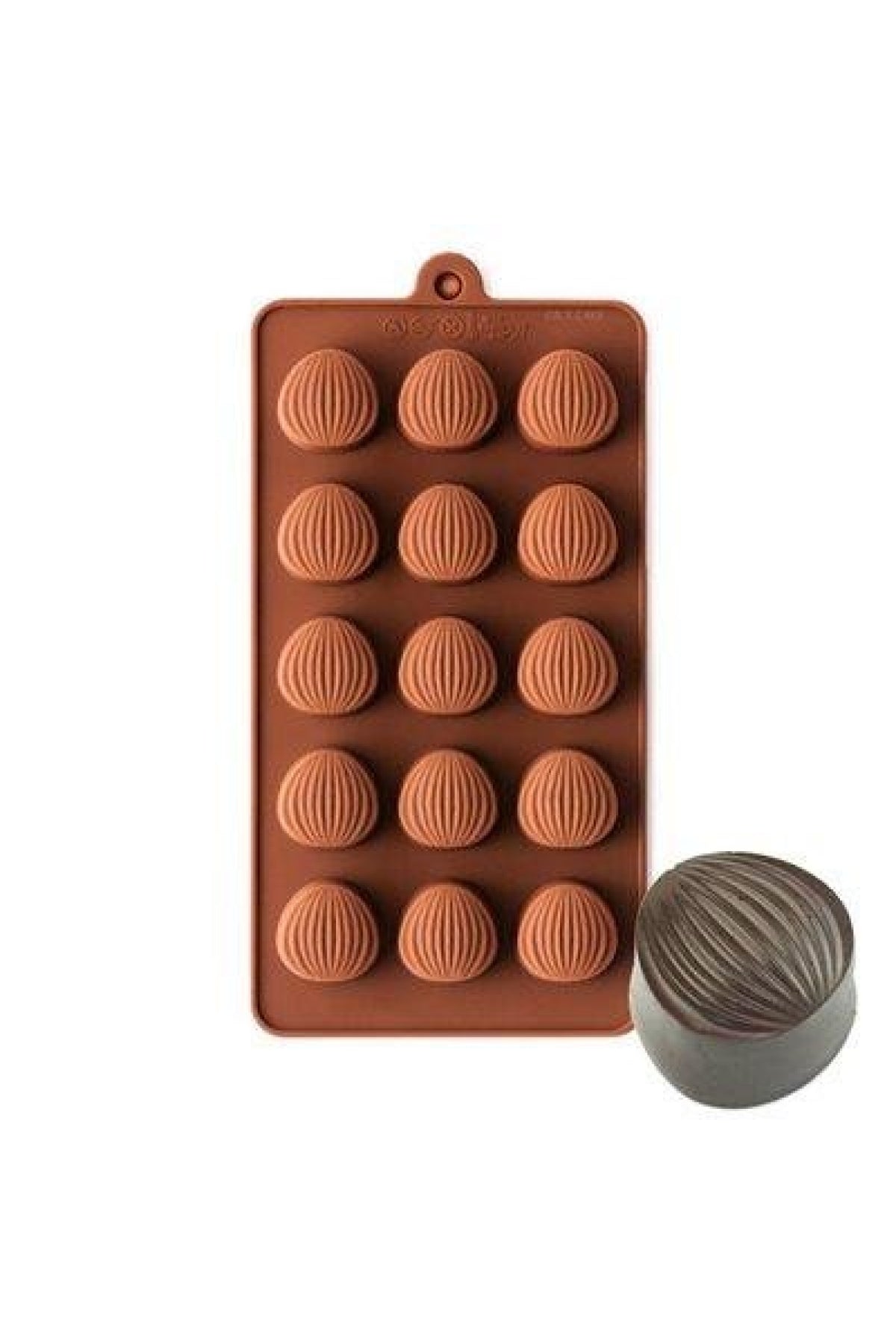 İstiridye Desenli Silikon Çikolata, Kek , Muffin Kalıbı