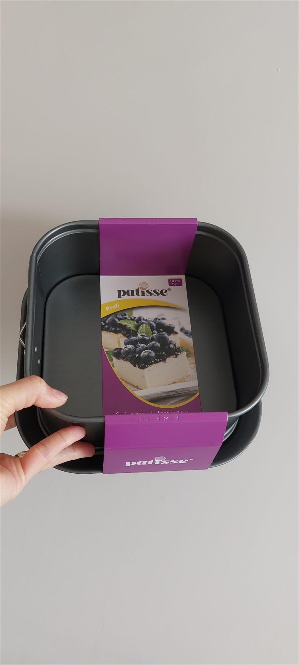 Tabanlı Yüksek Kelepçeli Kare Kalıp Patisse 18 cm