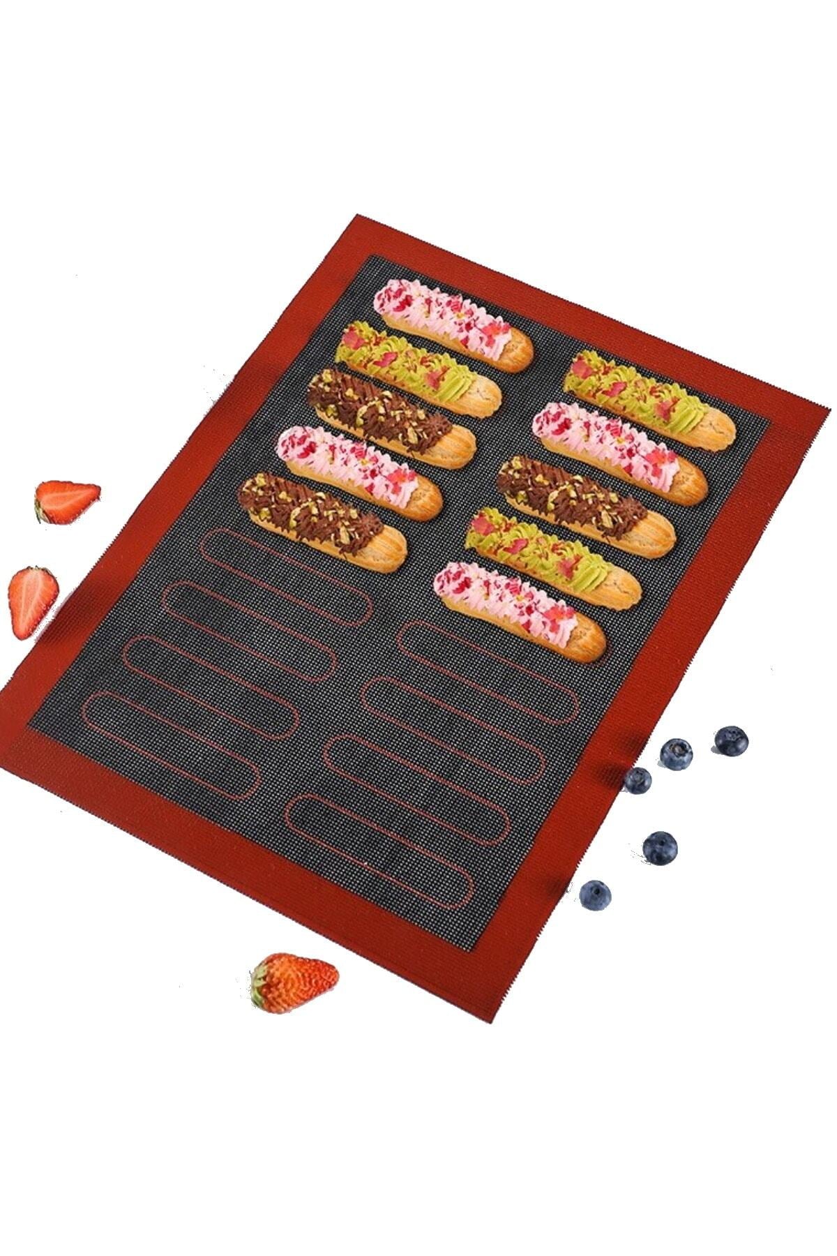 Çift Taraflı Delikli Makaron Ve Ekler Pişirme Matı Silpatı 30x40cm