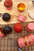 Muffin Cupcake Kalıbı İçi Gold Kırmızıekosel Renk 25 Adet