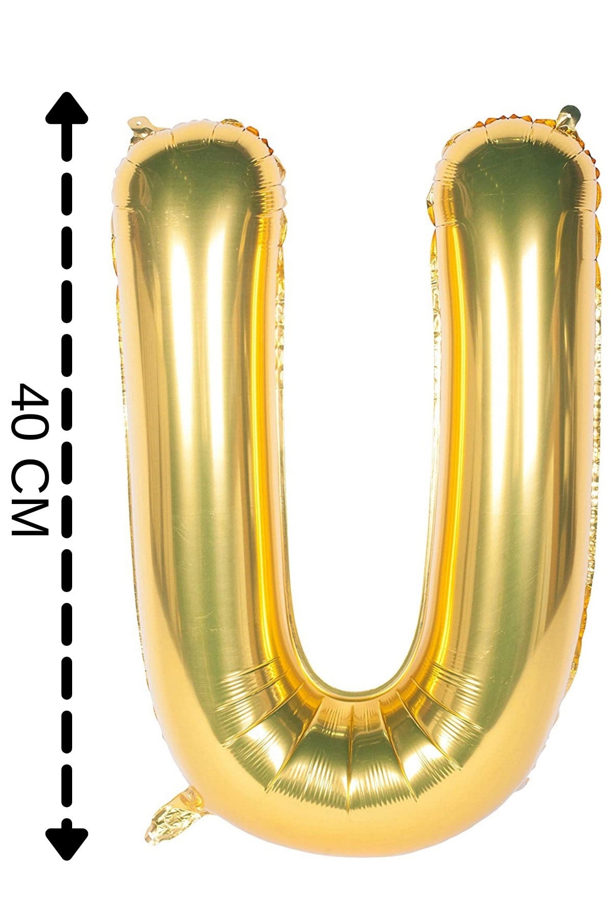 Folyo Balon U Harfi Helyum Balon 40 Cm Altın Renk