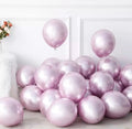 Açık Pembe Krom Balon 5 Adet