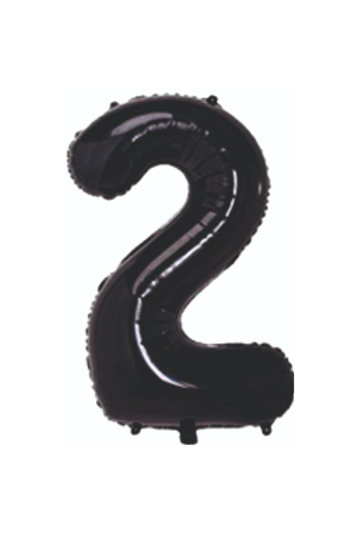Folyo Balon 2 Rakamı Helyum Balon 76 Cm Siyah Renk