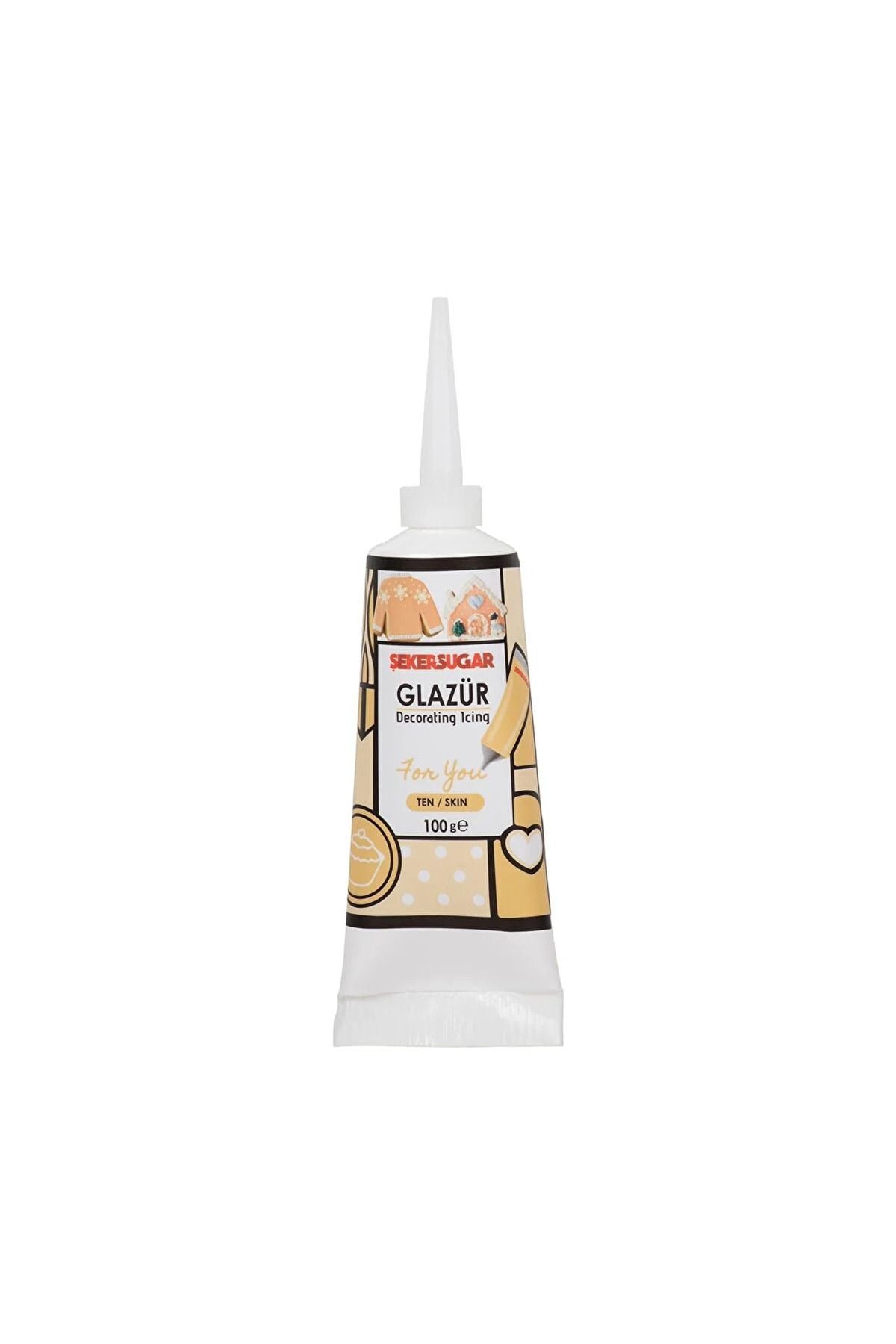 ŞEKER & SUGAR Süsleme Glazürü Ten Renk 100 Gr