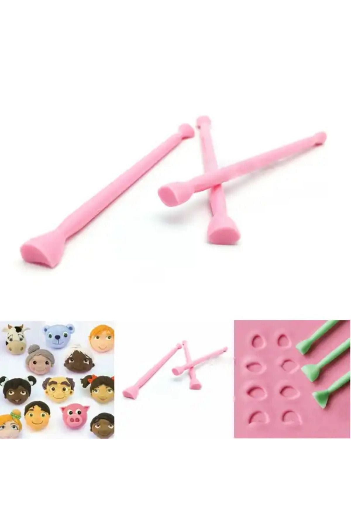 Göz Ağız Modelleme Seti 5li Şeker Hamuru Şekillendirici Marzipan Şekillendirme Seti Pasta Modelleme Seti