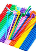 Karışık Renk Fosforlu Artistik Pipet 50 Adet