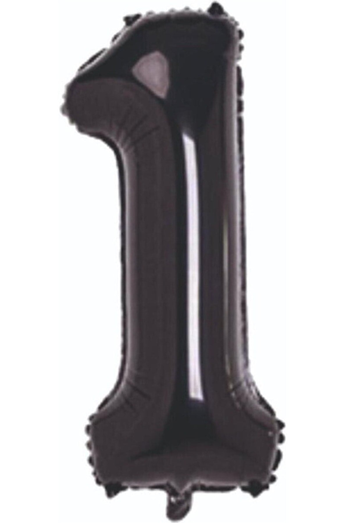 Folyo Balon 1 Rakamı Helyum Balon 100 Cm Siyah Renk