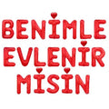 Benimle Evlenir misin Folyo Balon Kırmızı Renk