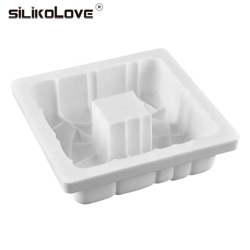 Kare Mousse Desenli Pasta Kalıbı