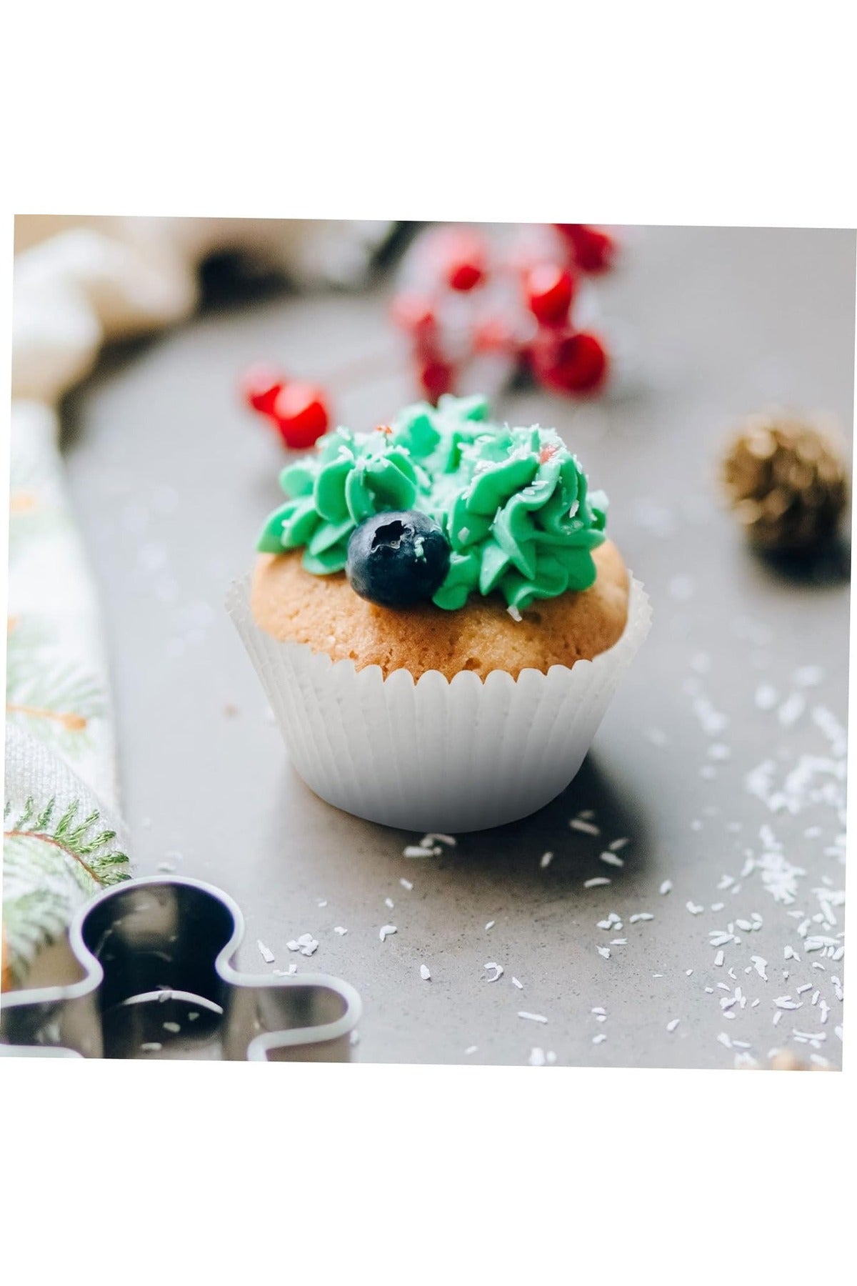 Muffin Cupcake Mini Kek Kalıbı Kapsülü Beyaz Renk 100 Adet