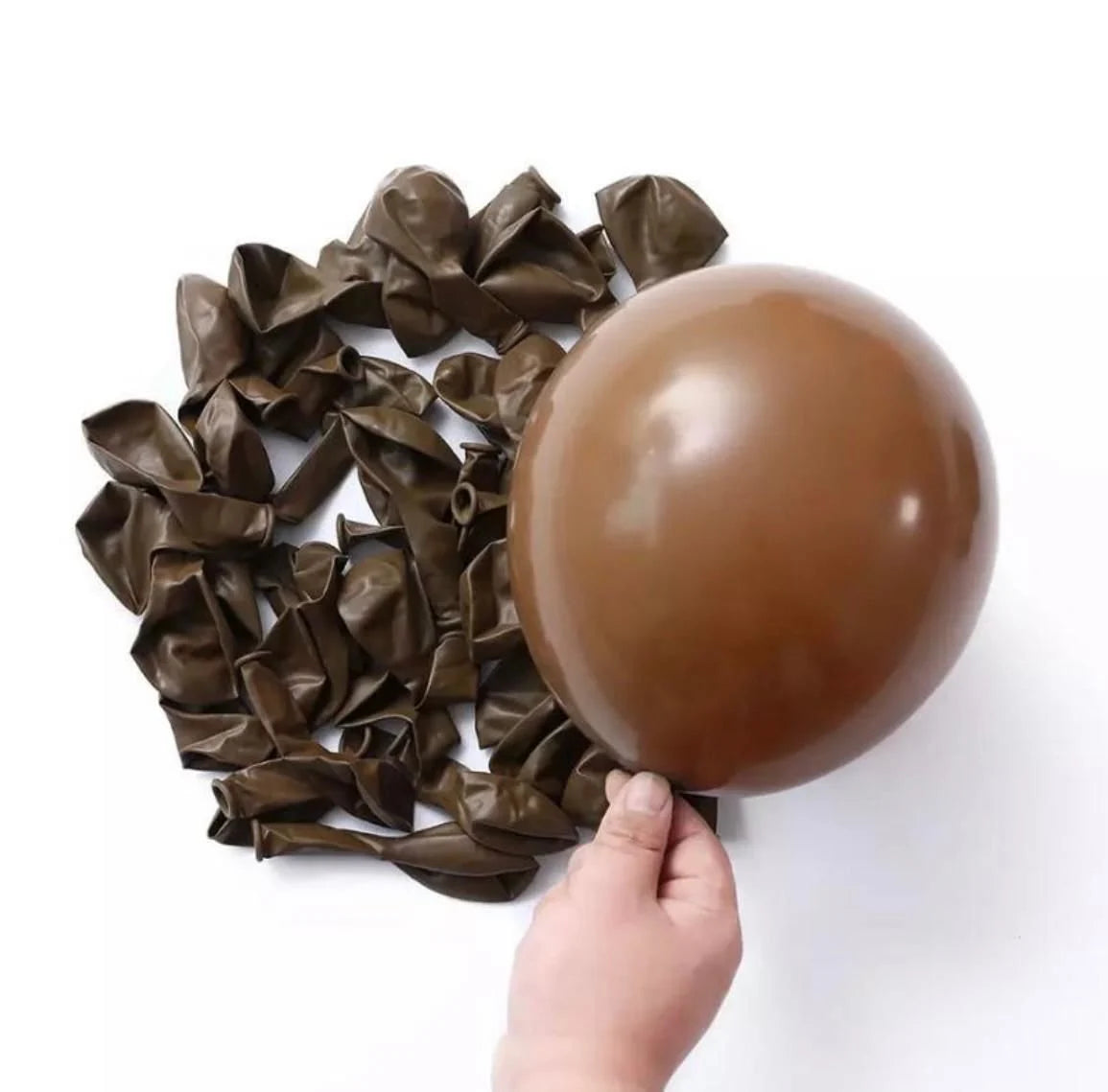Çikolata Pastel Balon 100 Adet 5 İnç