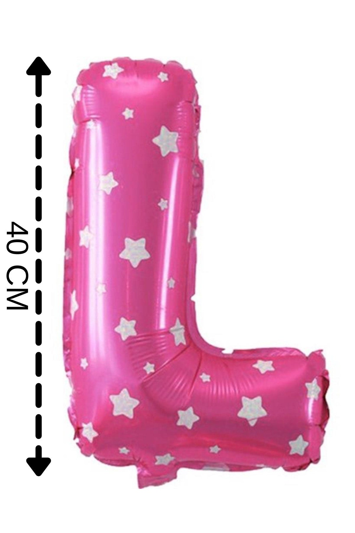 Folyo Balon L Harfi Helyum Balon 40 Cm Pembe Renk
