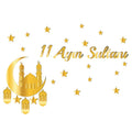 11 Ayın Sultanı Metalize Gold Süs