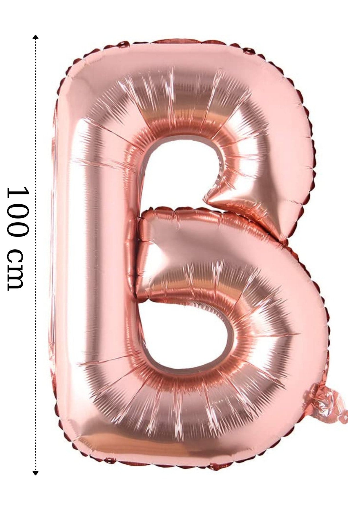 Folyo Balon B Harfi Helyum Balon 100 Cm Rose Renk