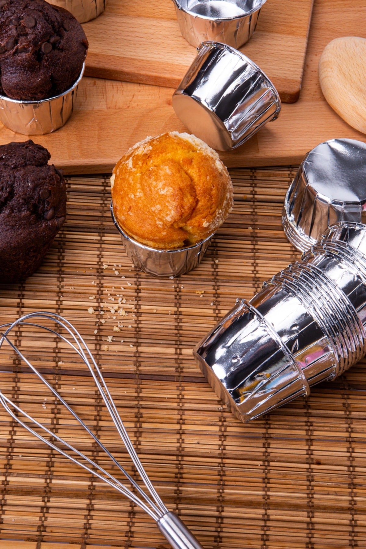Muffin Cupcake Kalıbı İçi Gold Gümüş Renk 25 Adet