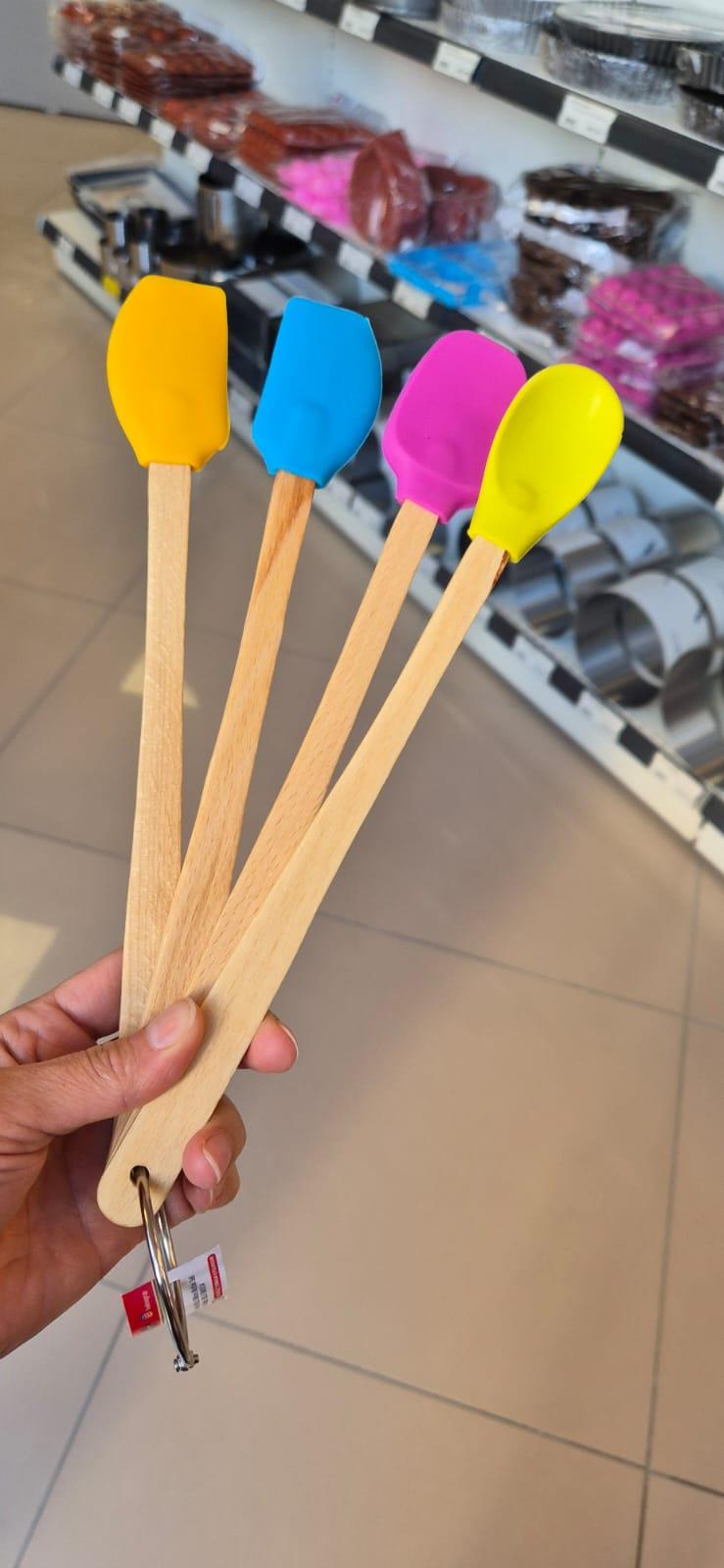 Ahşap Saplı Mini Spatula Set 4lü