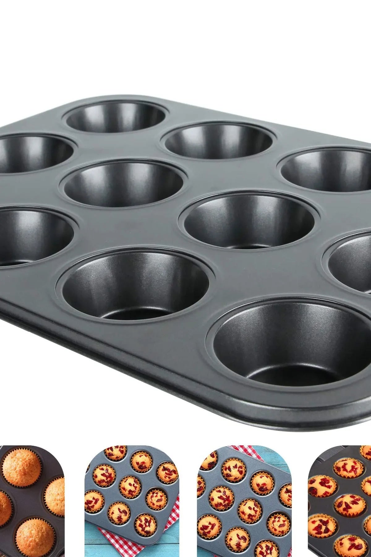Muffin Yanmaz Tepsi Cupcake Tepsi 12'li