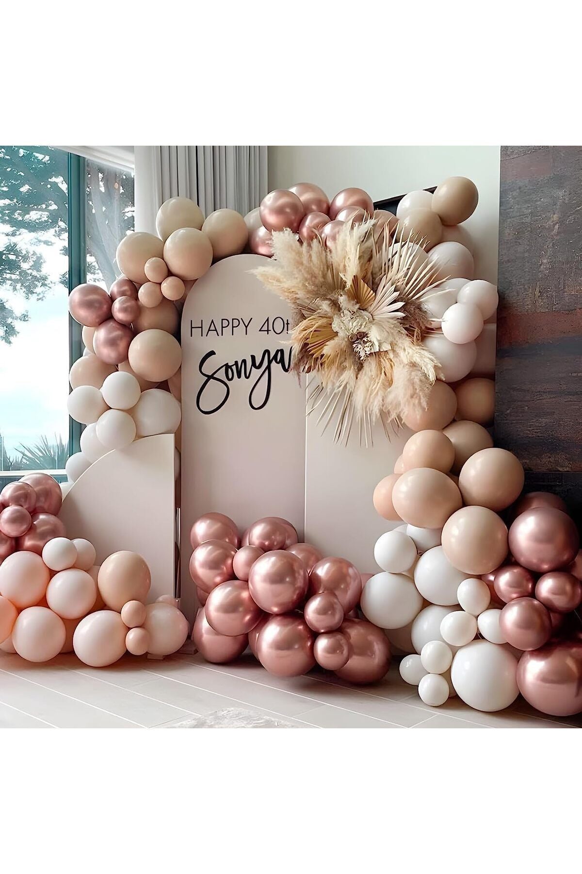 Pudra Pembe Gold Rosegold Doğum Günü Bride To Be Balon Kiti Zinciri