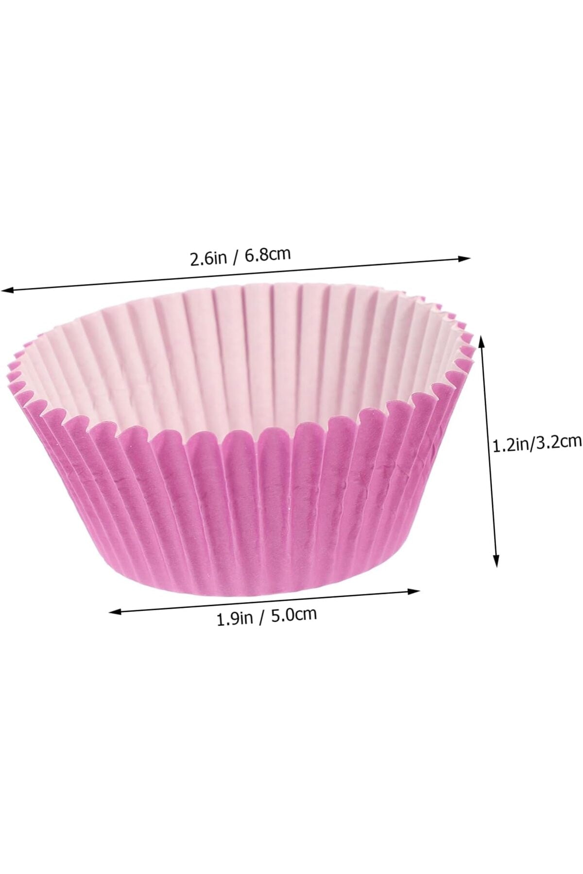 Muffin Cupcake Kek Kalıbı Kapsülü Özel Pet Kapsül 25 Adet Pembe Renk