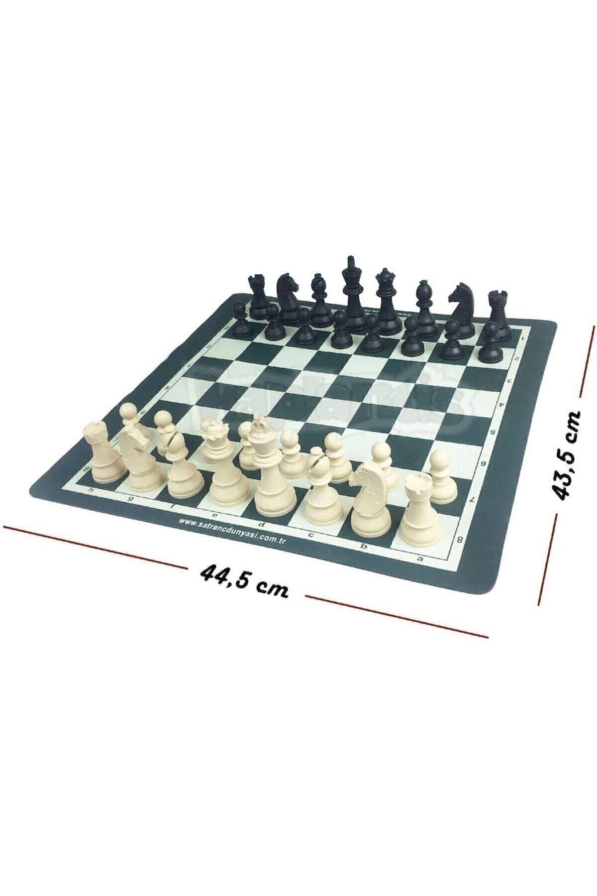 Çantalı Rulo Satranç Seti Takımı Büyük Boy 45x45cm