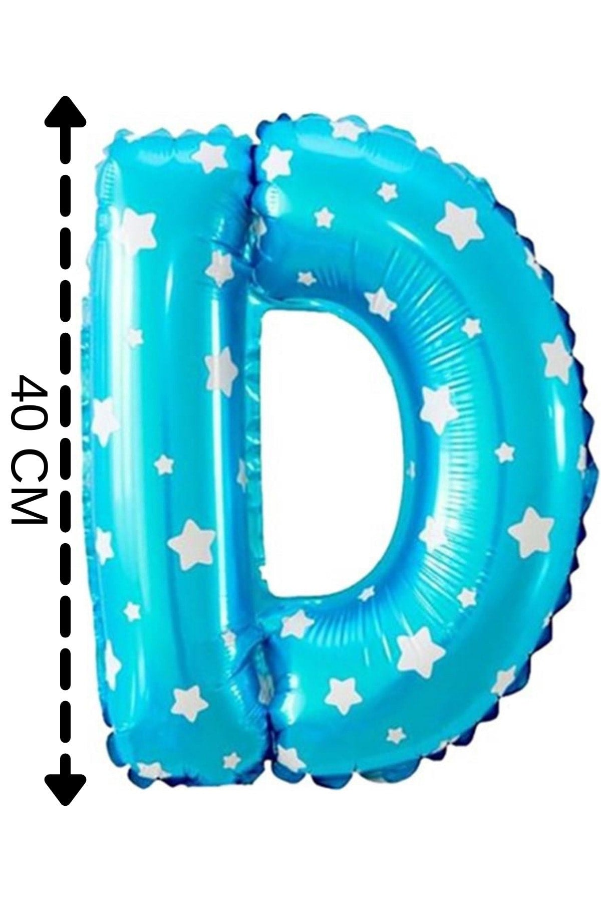 Folyo Balon D Harfi Helyum Balon 40 Cm Mavi Renk