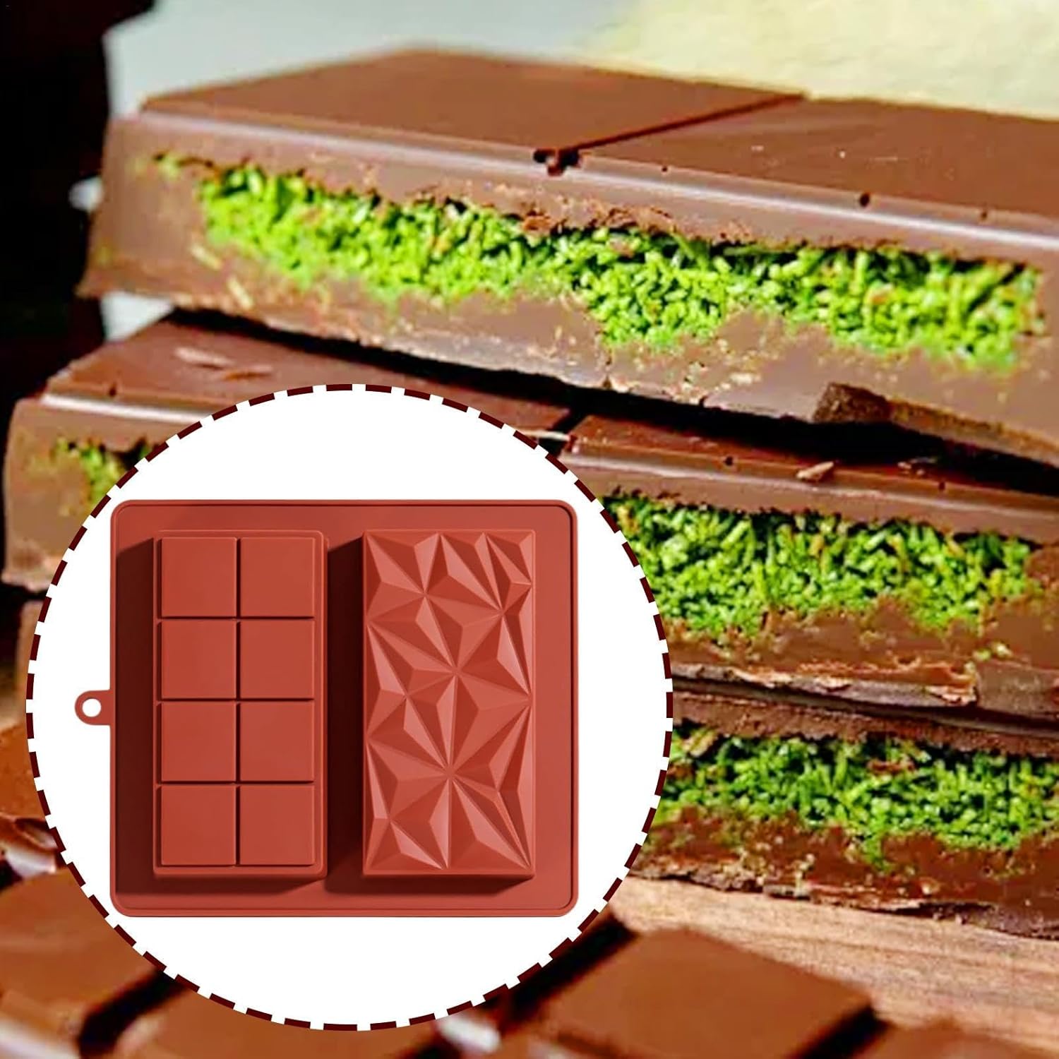 Dubai Derin Bar Silikon Çikolata Kalıbı & Tablet ve Yıldız Desenli Dubai Çikolata Kalıbı