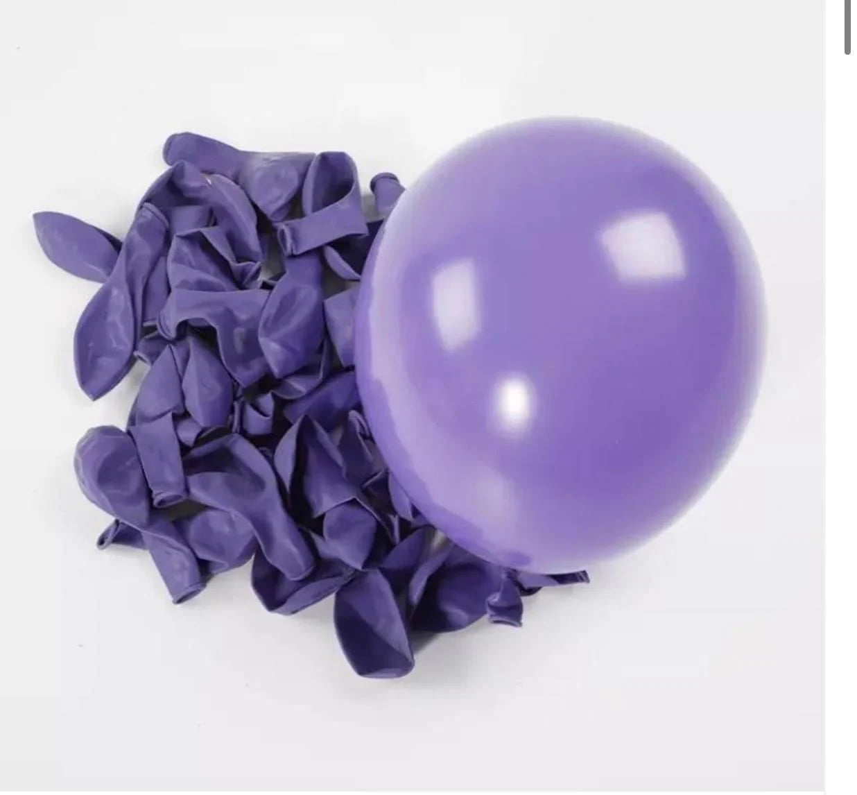 Lila Pastel Balon 100 Adet 5 İnç