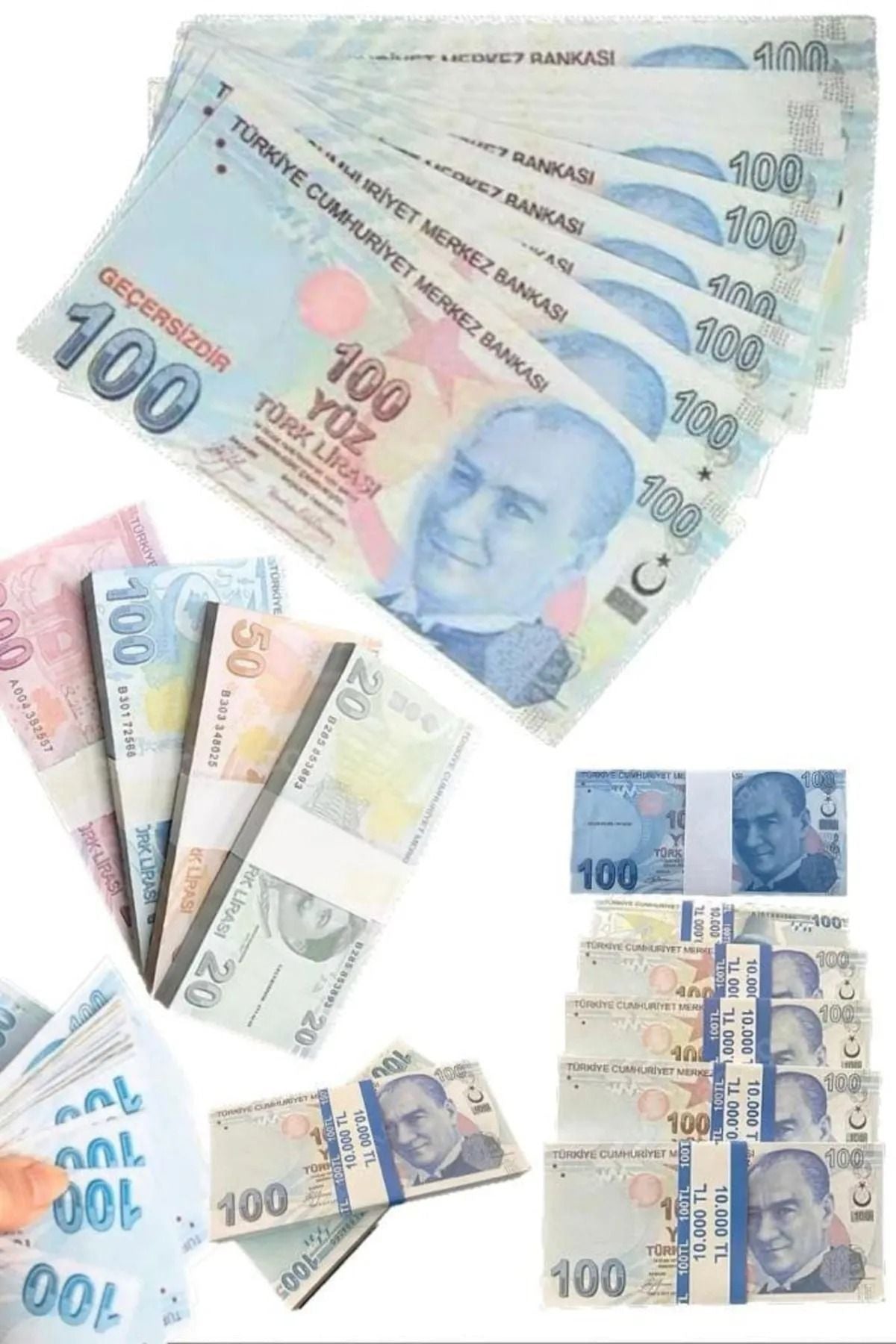 Tinky Winky Geçersiz Düğün Sahte Şaka Oyun Parası 50 Adet 100 Tl
